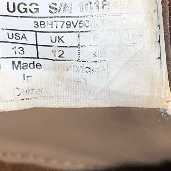 UGG‎ Mens Size 13 Energ Dagmann Brown Leather Laced Up Chukka Ankle Boots main image 5